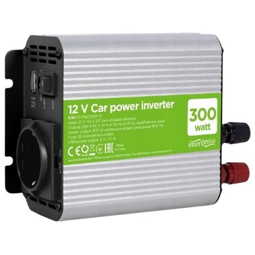 Przetwornica ENERGENIE EG-PWC300-01 12V/230V 300W Modyfikowana sinusoida