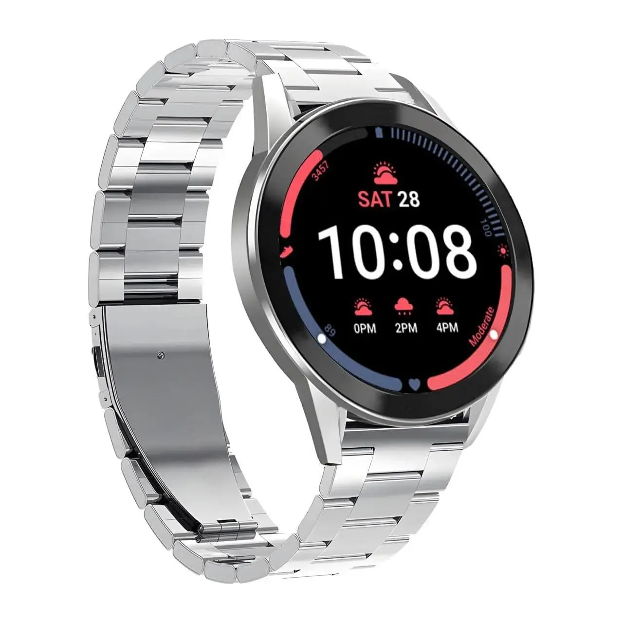 Pasek PURO Metal Stainless Band do Samsung Galaxy Watch 4/4 Classic (40/42/44/46mm) Srebrny