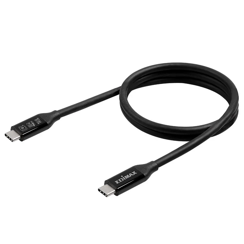 Kabel USB-C - USB-C EDIMAX USB4 Thunderbolt 3 1 m Czarny