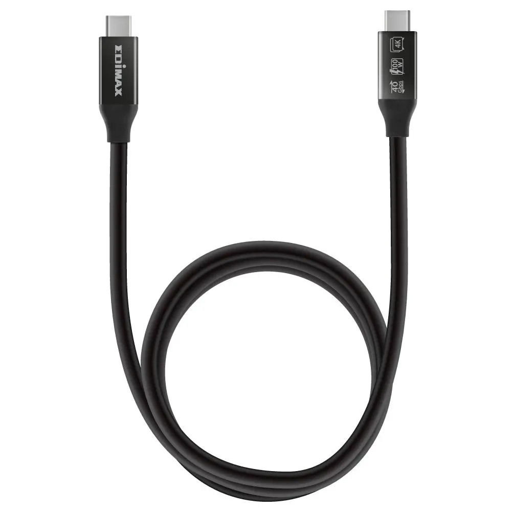 Kabel USB-C - USB-C EDIMAX USB4 Thunderbolt 3 1 m Czarny