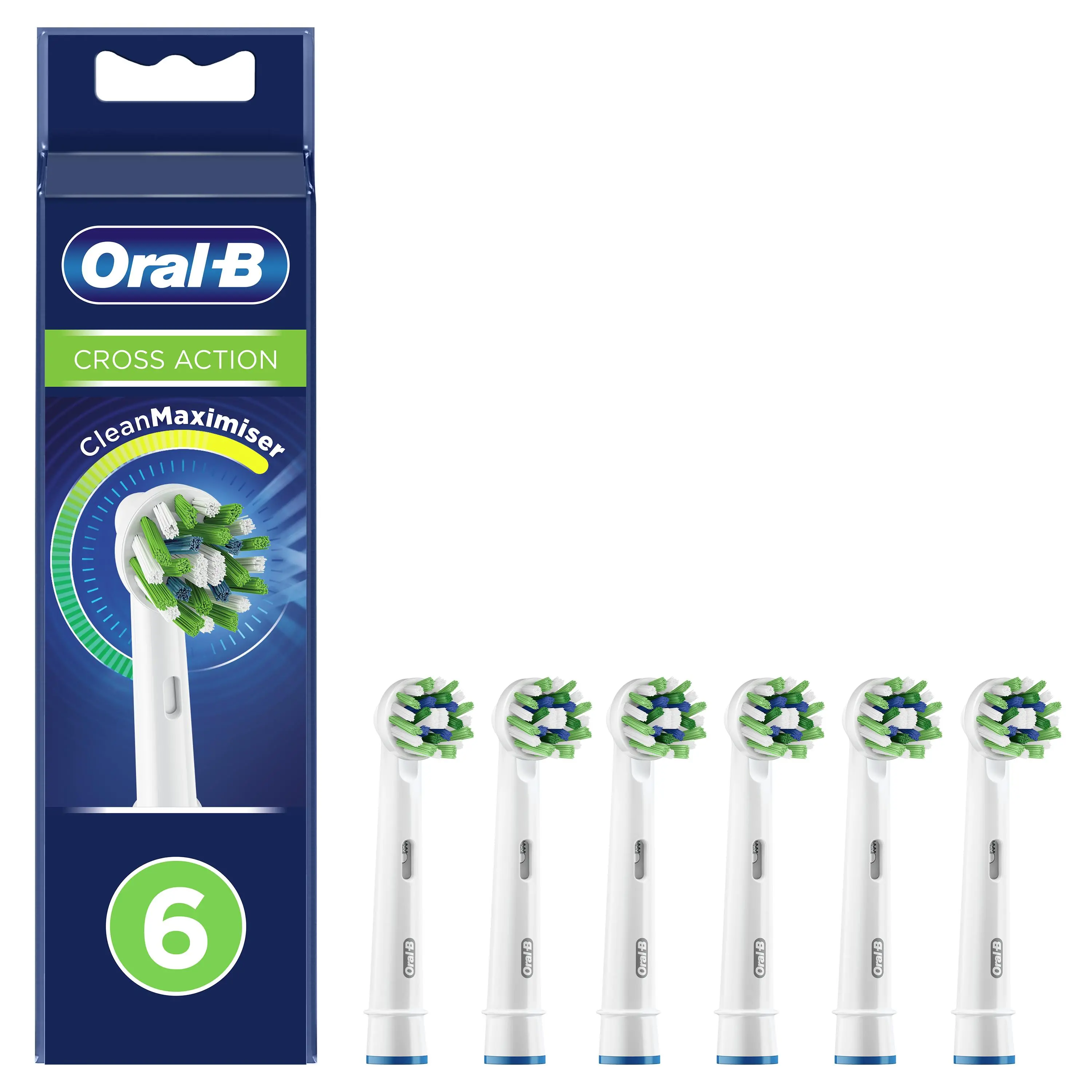 Końcówka szczoteczki ORAL-B 3D White Cleanmaximiser Biały (6 szt.) (Usuwa płytkę nazębną)