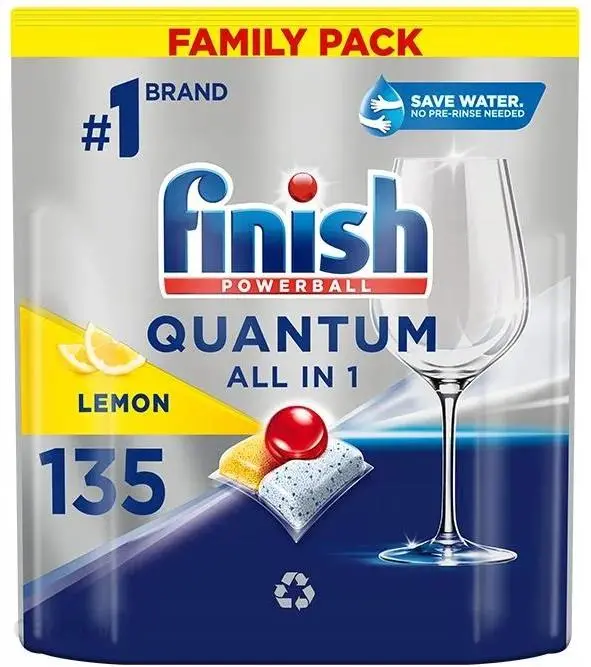 Kapsułki do zmywarek FINISH Powerball Quantum Lemon - 135 szt.