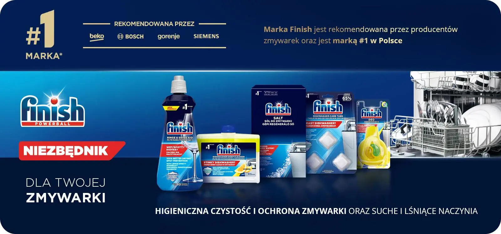 Kapsułki do zmywarek FINISH Powerball Ultimate Plus All In 1 Lemon - 45 szt.