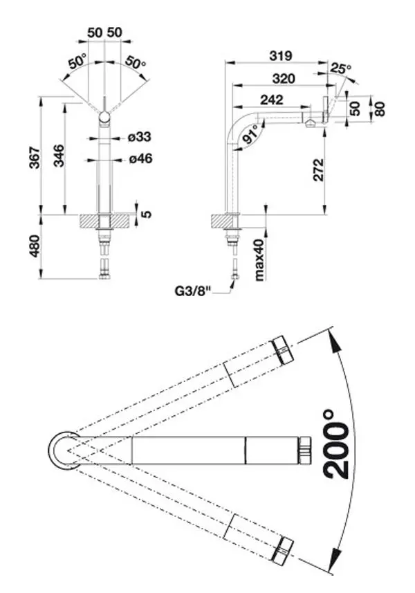 Bateria BLANCO Vonda 518435 Stal szczotkowana