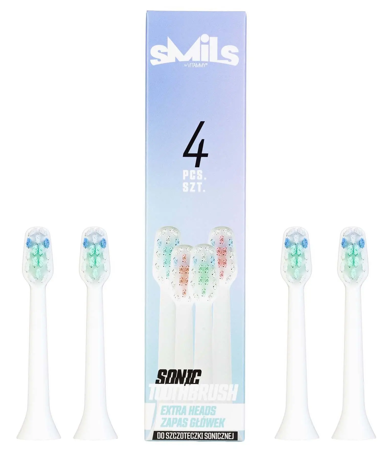 Końcówka szczoteczki VITAMMY Smils Mix 1 (4 szt.) (Czyszczenie płytki nazębnej)