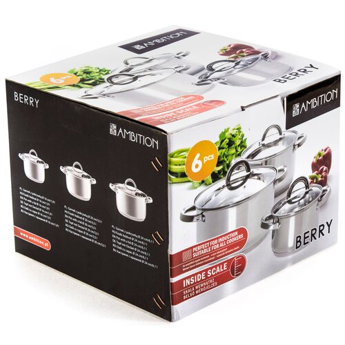 Zestaw garnków AMBITION Berry (6 elementów)