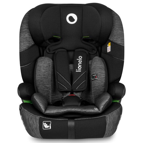 Fotelik samochodowy LIONELO Levi One i-Size (9-36 kg) Czarno-szary