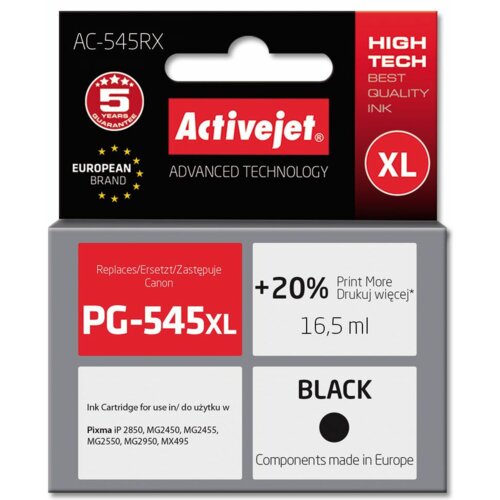 Tusz ACTIVEJET do Canon PG-545 XL Czarny 15 ml AC-545RX