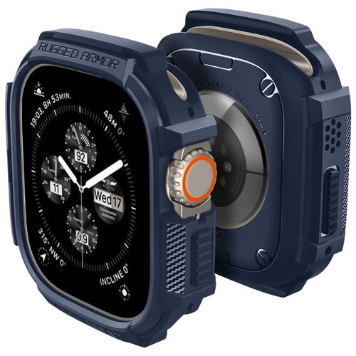 Etui SPIGEN Rugged Armor do Apple Watch Ultra 1/2 (49mm) Granatowy