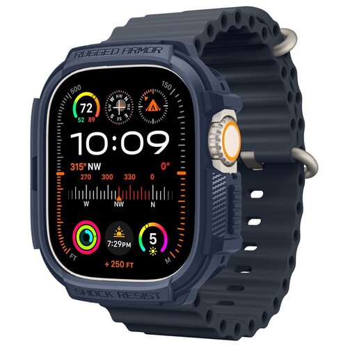 Etui SPIGEN Rugged Armor do Apple Watch Ultra 1/2 (49mm) Granatowy
