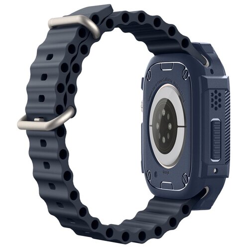 Etui SPIGEN Rugged Armor do Apple Watch Ultra 1/2 (49mm) Granatowy