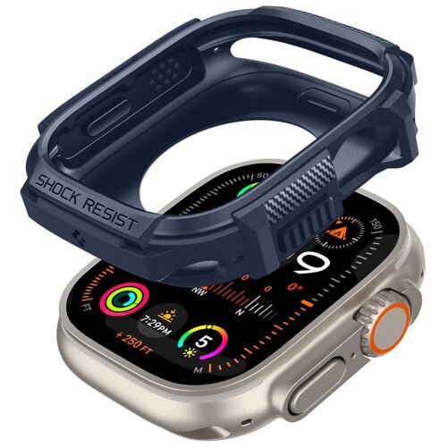 Etui SPIGEN Rugged Armor do Apple Watch Ultra 1/2 (49mm) Granatowy