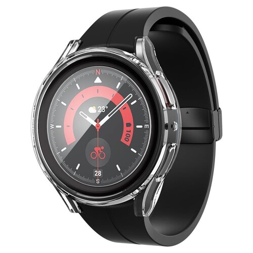 Etui SPIGEN Thin Fit do Samsung Galaxy Watch 5 Pro (45mm) Przezroczysty + szkło Tempered Glass
