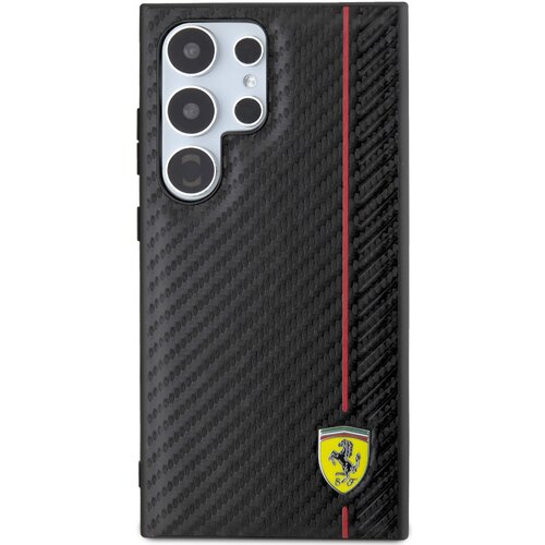 Etui FERRARI Carbon Printed Line do Samsung Galaxy S24 Ultra Czarny