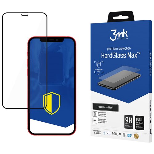 Szkło hartowane 3MK HardGlass Max do Apple iPhone 12 Pro Max Czarny