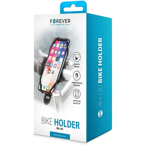Uchwyt na telefon do roweru FOREVER BH-120 Czarny