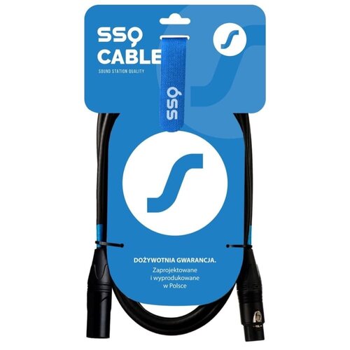 Kabel SSQ DMX5 XLR męski - XLR żeński Oświetleniowy 5 m