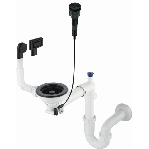 Syfon do zlewozmywaków DEANTE Space Saver ZXY N982 Nero