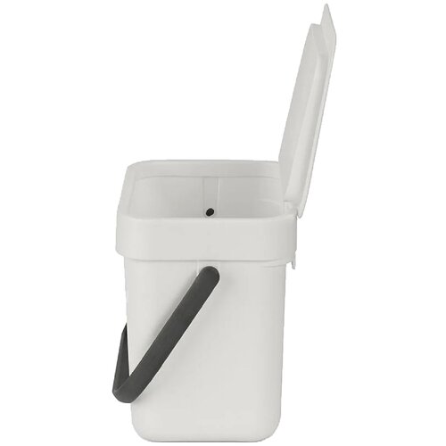 Kosz na śmieci BRABANTIA 213229 Sort & Go odchylane wieczko, do zawieszenia, tworzywo sztuczne 3L Szary