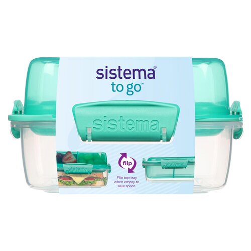 Lunch box SISTEMA Stack To Go 21610 Przezroczysto-zielony
