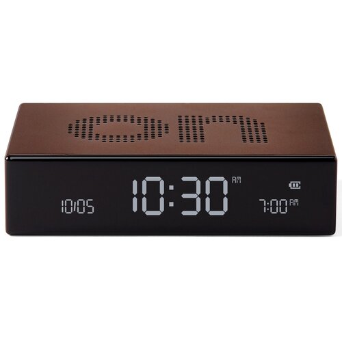 Budzik LEXON Flip Premium LR152BZ Brązowy