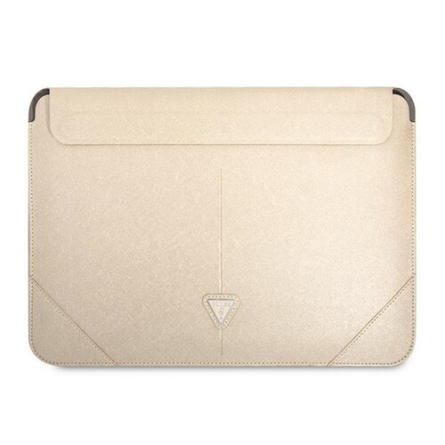 Etui GUESS Saffiano Triangle Logo Beżowy