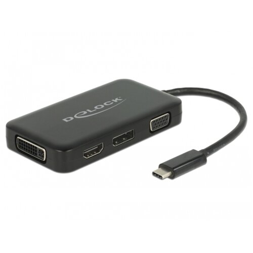 Adapter USB Typ-C - VGA - HDMI - DVI - DisplayPort DELOCK 0.15 m