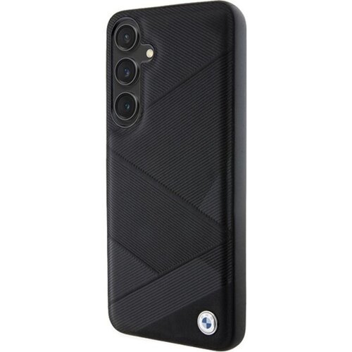 Etui BMW Signature Leather Crossing Lines Pattern do Samsung Galaxy S24 Czarny