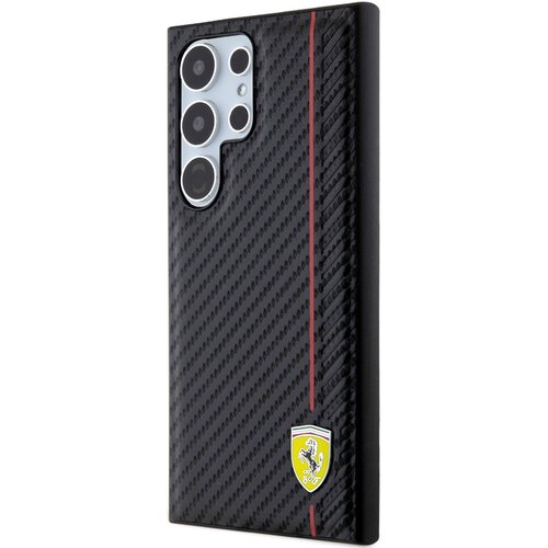 Etui FERRARI Carbon Printed Line do Samsung Galaxy S24 Ultra Czarny