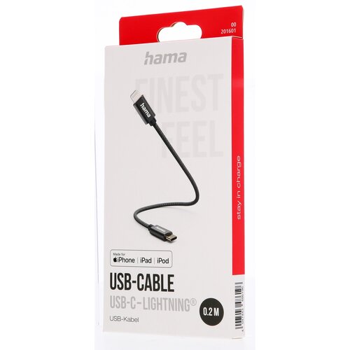 Kabel USB-C - Lightning HAMA 201601 Czarny