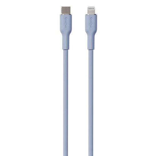 Kabel USB-C - Lightning PURO Icon Soft Cable 1.5 m Niebieski