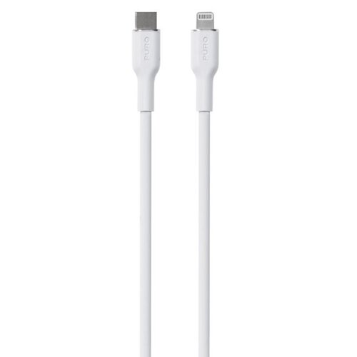 Kabel USB Typ-C - Lightning PURO Icon Soft Cable 1.5 m Biały