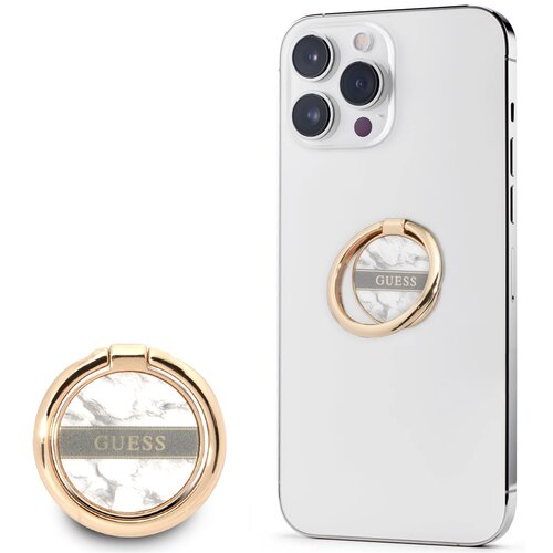 Uchwyt i podstawka GUESS Ring Stand Marble Biały